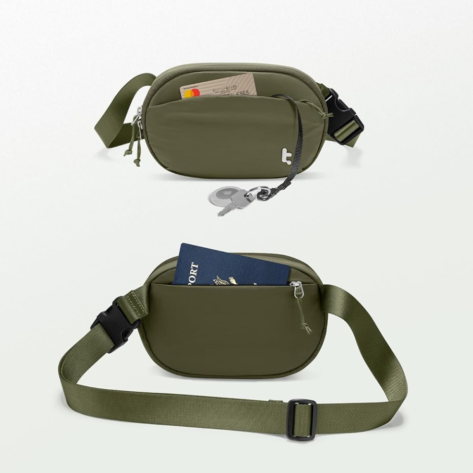 Borseta sport cu fermoar, ajustabila, Unisex, Tomtoc, T32 - Verde - 1 | YEO