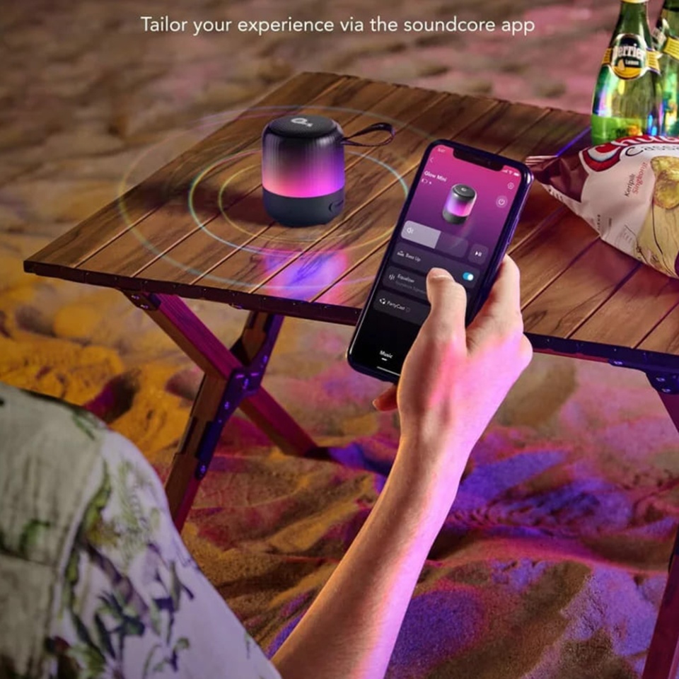 Boxa portabila Anker Wireless Speaker SoundCore Glow Mini, 8W, Autonomie 12 ore, Sunet 360°, IP67, Albastru - 3 | YEO
