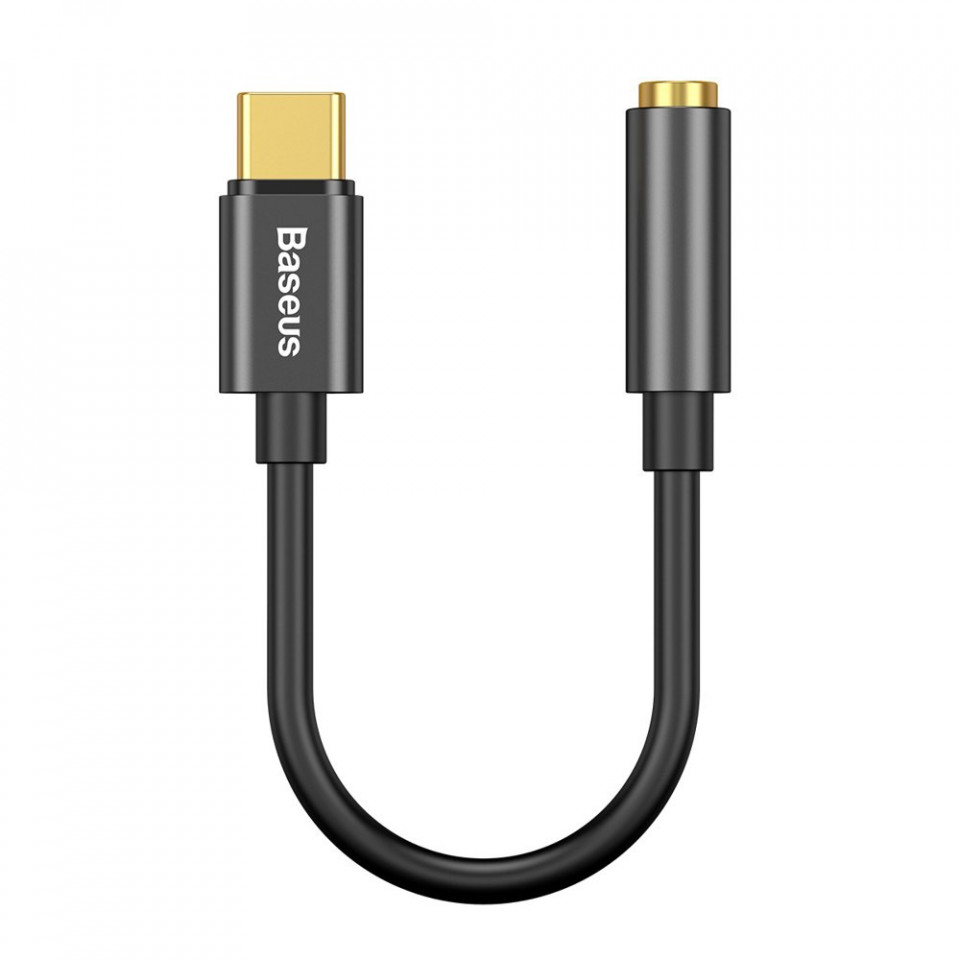 Cablu adaptor audio Type-C la Jack 3.5mm, Baseus L54 (CATL54-01) - Negru