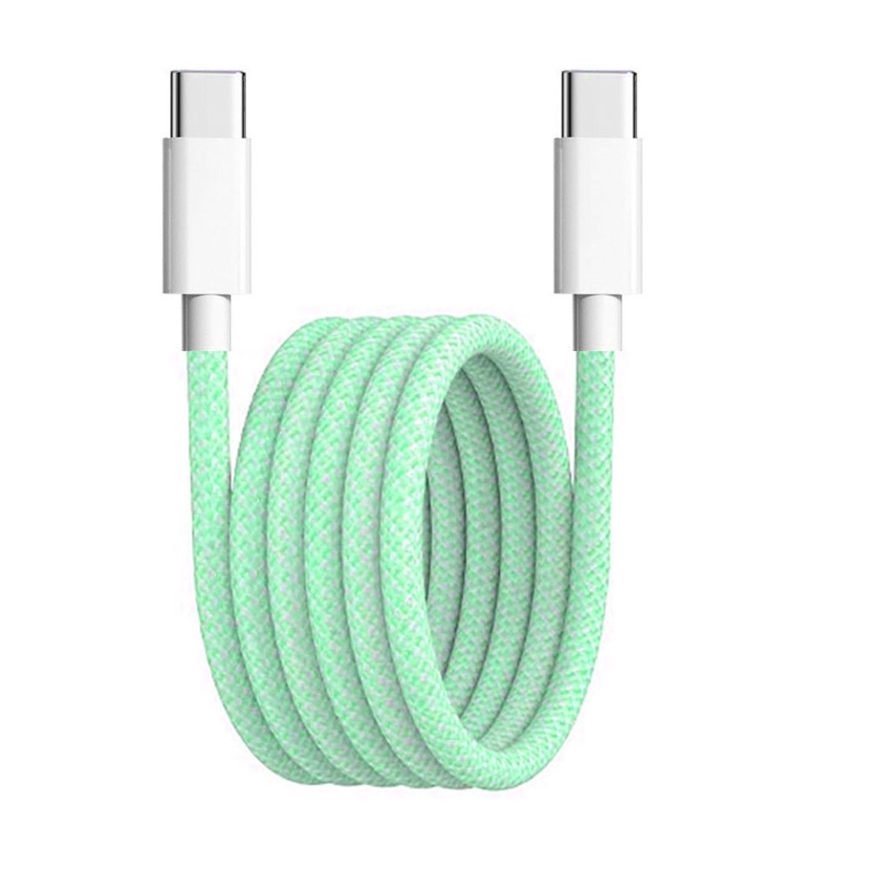 Cablu de Date compatibil cu Apple, Android, Type-C, Super Fast Charging, PD60W, Flexibil, Durabil, 1m, PCB114D - Verde