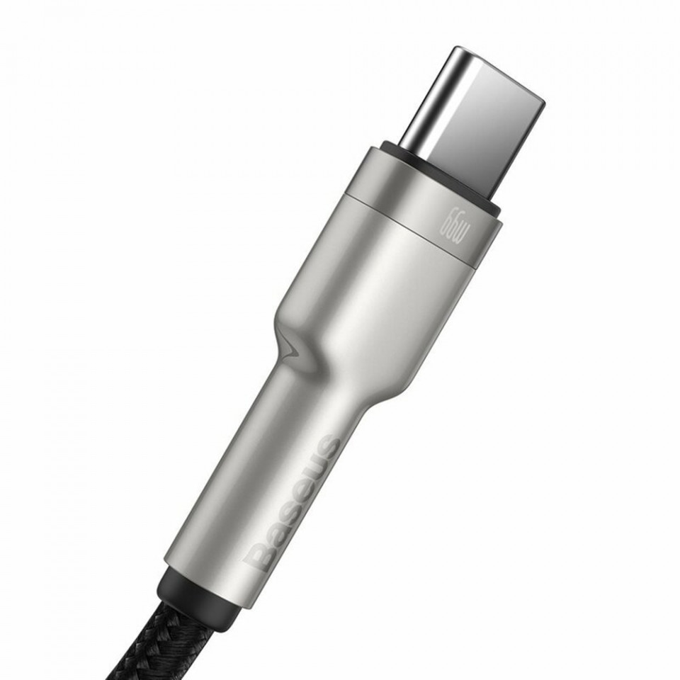 Cablu de Date USB la Type-C 66W, 2m, Baseus Cafule - Negru - 2 | YEO