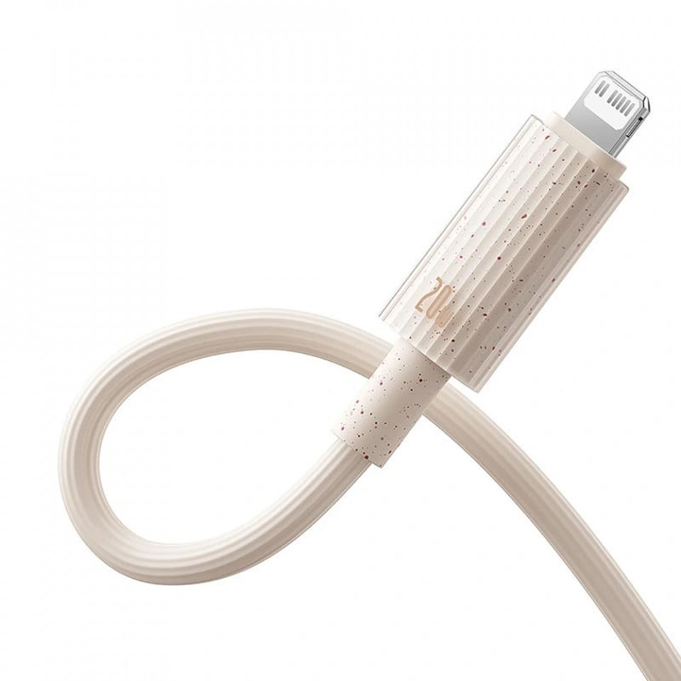 Cablu Type-C to Lightning, Fast Charging, 20W, 480Mbps, 1m - Baseus Habitat Series (P10360201631-00) - Natural Green - 1 | YEO