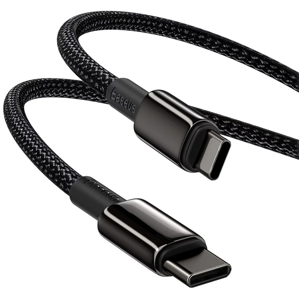 Cablue de Date Type-C la Type-C 100W, Fast Charging, 1m, Baseus Tungsten Gold, Negru - 1 | YEO