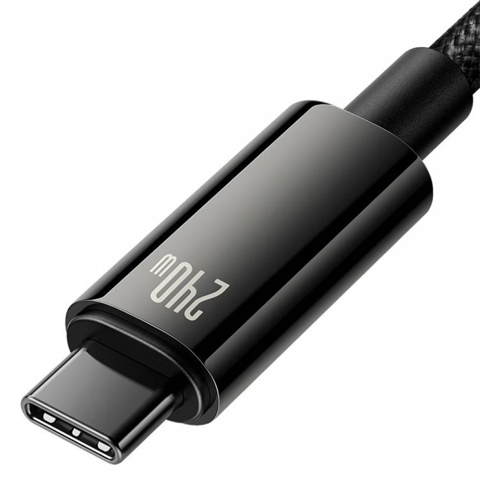 Cablue de Date Type-C la Type-C 240W, Fast Charging, 1m, Baseus Tungsten Gold, Negru - 3 | YEO