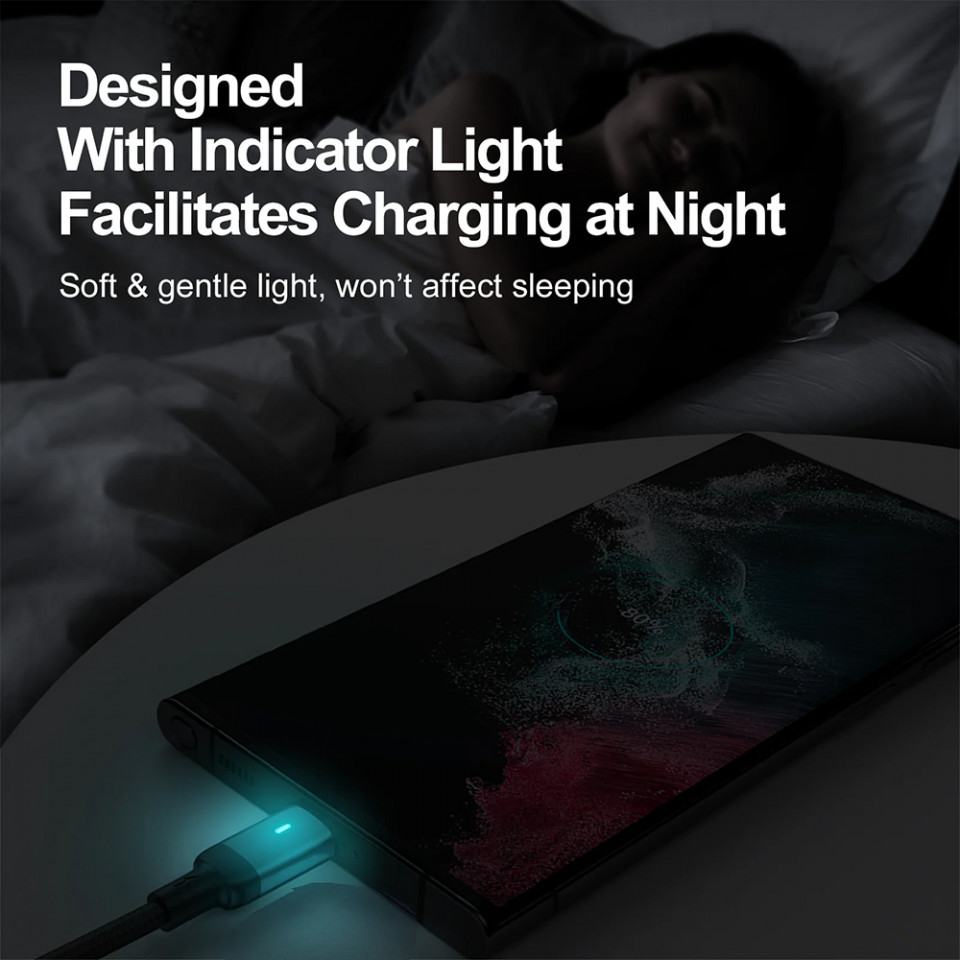 Cablue de date Type-C la Type-C, Fast Charge 100w, 480Mbs, 1.2m, JoyRoom - Negru - 2 | YEO