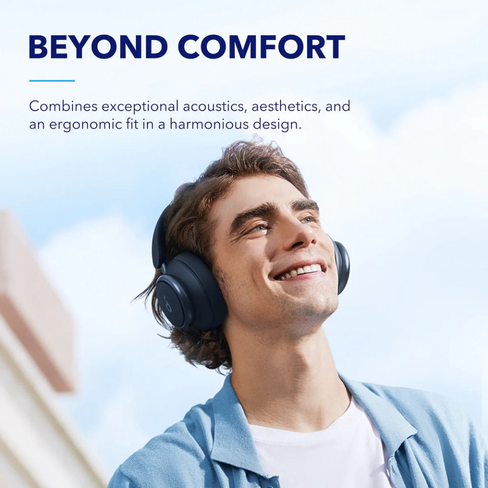 Casti On-Ear Bluetooth 5.3, Noise Cancelling, USB-C - Anker Space Q45 (A3040G31) - Blue - 2 | YEO