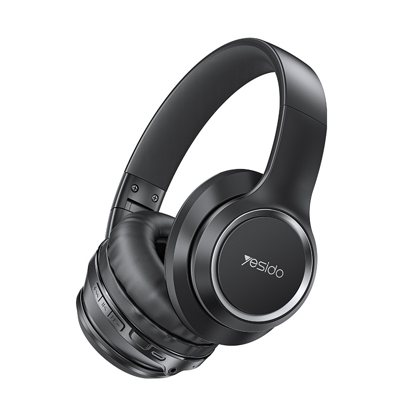 Casti On-Ear, Wireless (EP03) cu Bass si Noise Canceling, Pliabile, Yesido - Negru