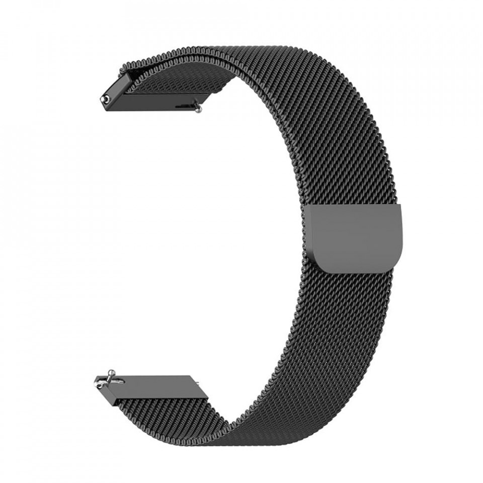 Curea metalica smartwatch Samsung Galaxy Watch 4, Galaxy Watch Active 1 / 2 (40 mm / 44 mm), Huawei Watch GT / GT 2 / GT 3 (42 mm), Techsuit W009 - Negru