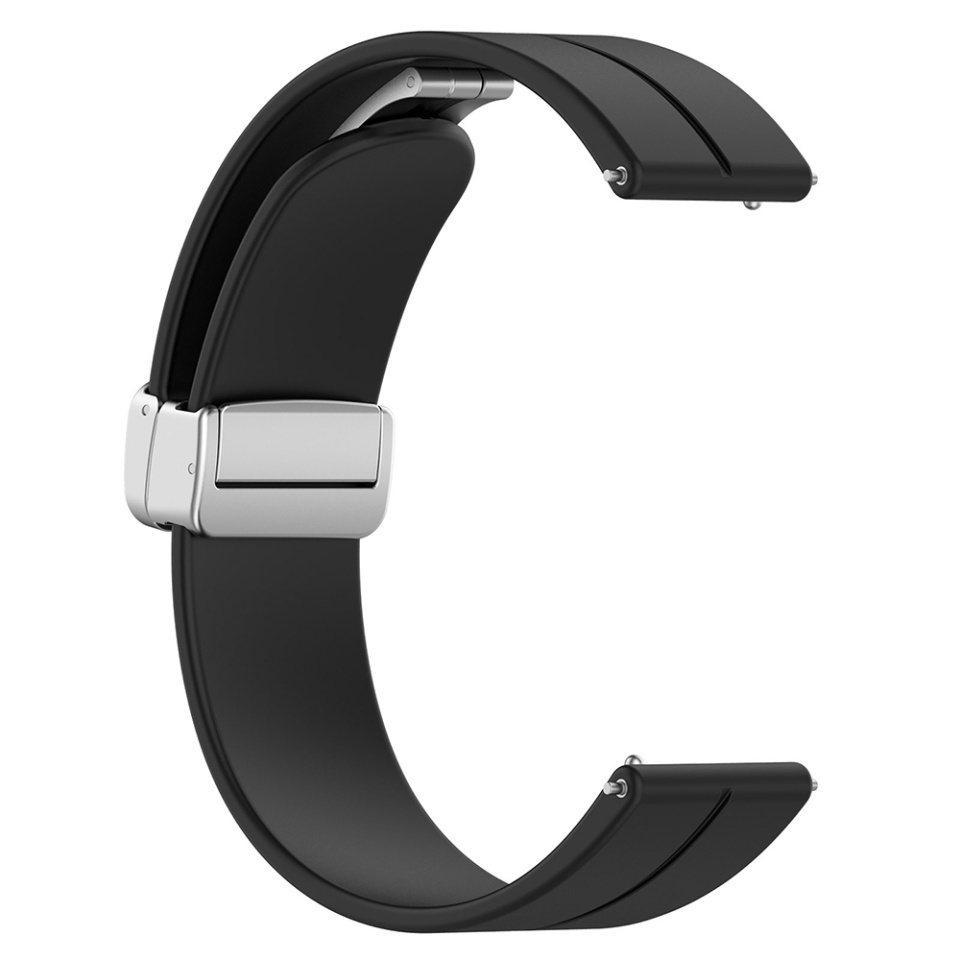 Curea Slicon pentru Huawei Watch GT 2 (46mm)/GT 2 Pro/GT 3 Pro (46mm)/Ultimate, Xiaomi Watch S1, Catarama Magnetica, 22mm, SKDR BandPro W011 - Negru - 2 | YEO