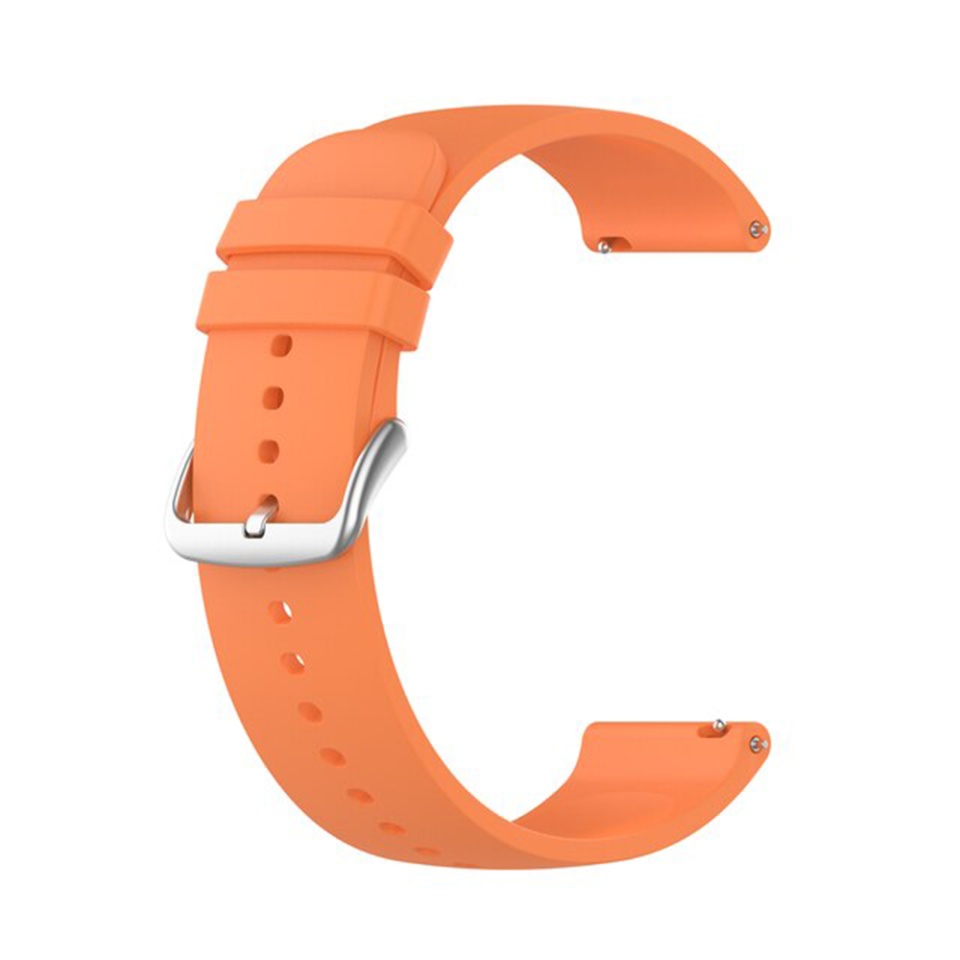 Curea Slicon pentru Samsung Galaxy Watch 4/5/Active 2, Huawei Watch GT 3 /GT 3 Pro, 22mm, Catarama Neagra, SKDR BandPro W001 - Portocaliu