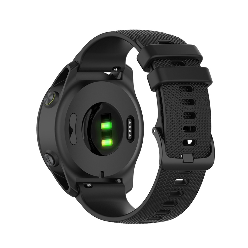 Curea Slicon pentru Samsung Galaxy Watch 4/5/Active 2, Huawei Watch GT 3 /GT 3 Pro, 20mm, SKDR BandPro W006 - Negru - 3 | YEO