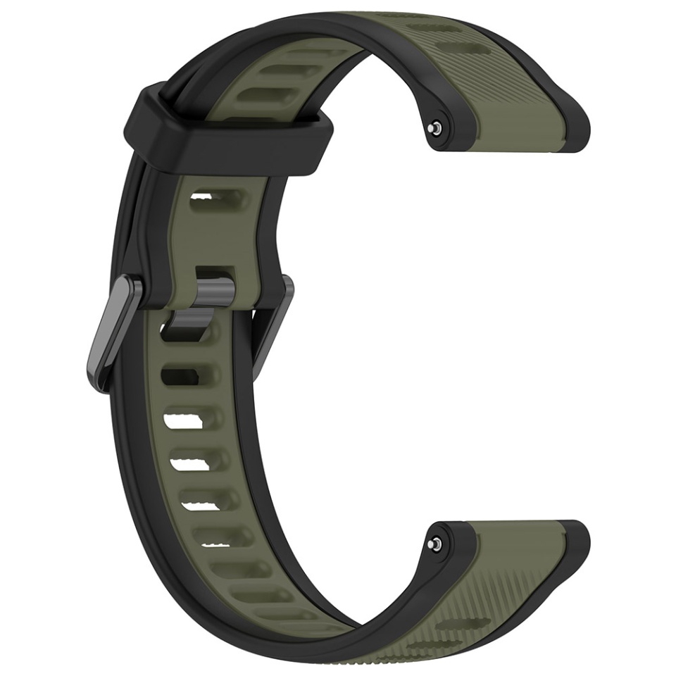 Cureas Silicon pentru Samsung Galaxy Watch 4/5/Active 2, Huawei Watch GT 3 (42mm)/GT 3 Pro (43mm), 20mm, SKDR BandPro W053 - Kaki - 1 | YEO