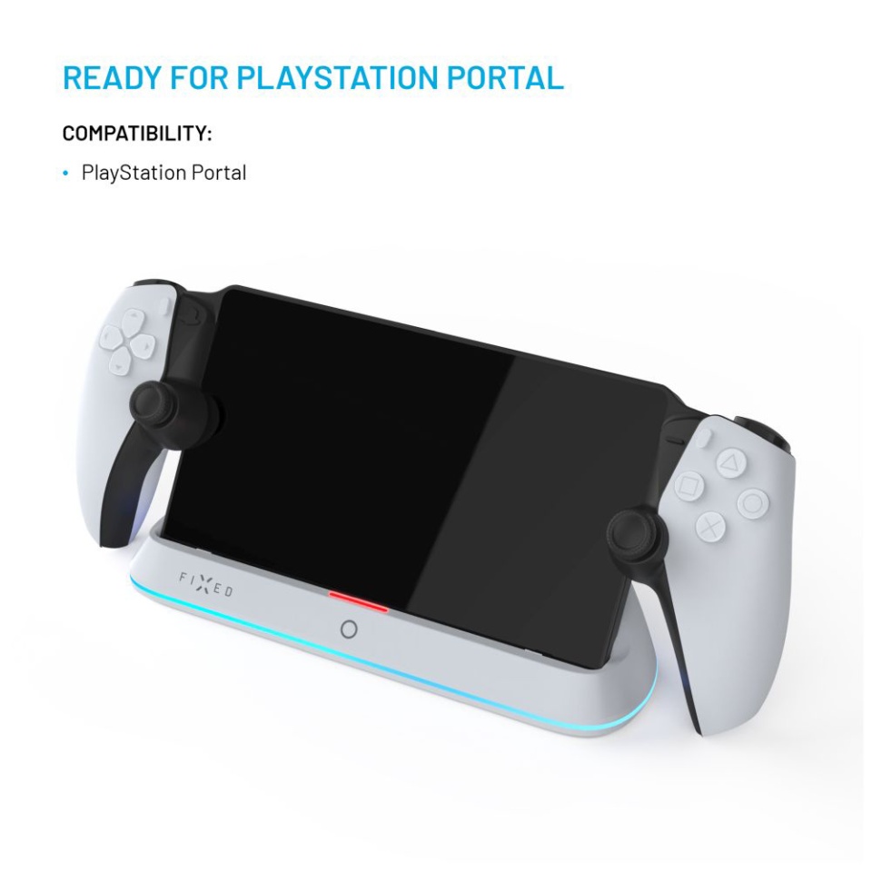 Dock Incarcare FIXED FIXPS5-CDPP-WH, Compatibil PlayStation Portal, Adaptor Magnetic USB-C, Indicator LED, Alb - 2 | YEO