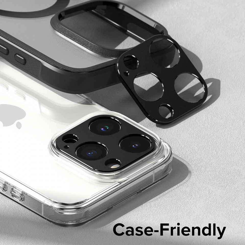 Folie camera iPhone 15 Pro / 15 Pro Max, Ringke Camera Styling - Black - 2 | YEO