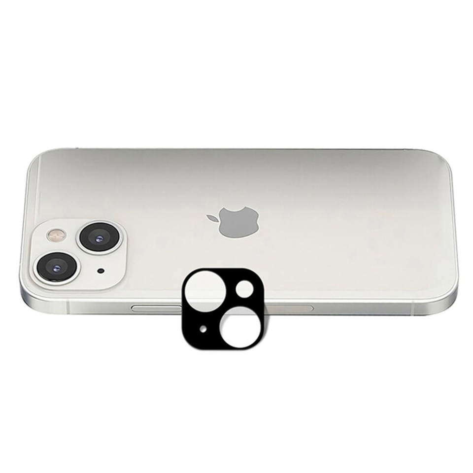 Folie camera pentru iPhone 13 / 13 mini, SKYDDAR INNOVATION, Camera Glass Negru, set cu sticker - 3 | YEO