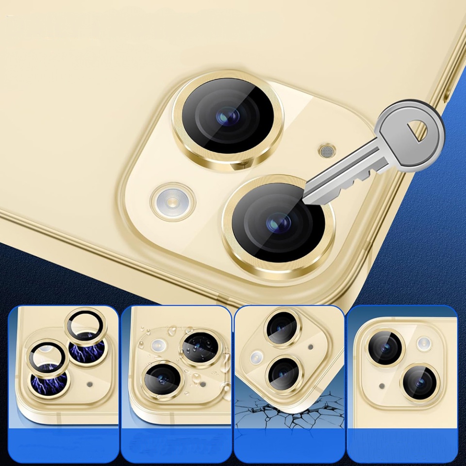 Folie camera pentru iPhone 14, S+ Camera Glass Protector, Transparent - 2 | YEO