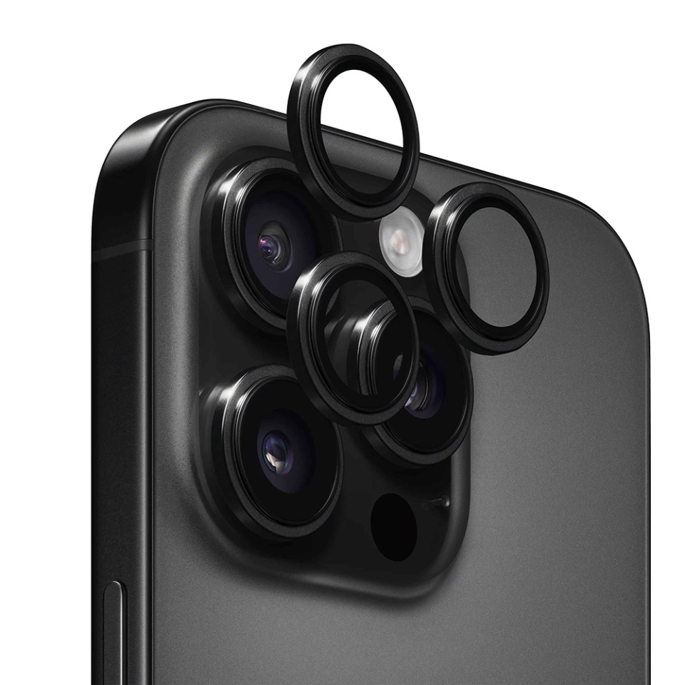 Folie camera pentru iPhone 16 Pro / 16 Pro Max, ANANK AR Lens Guard, Negru