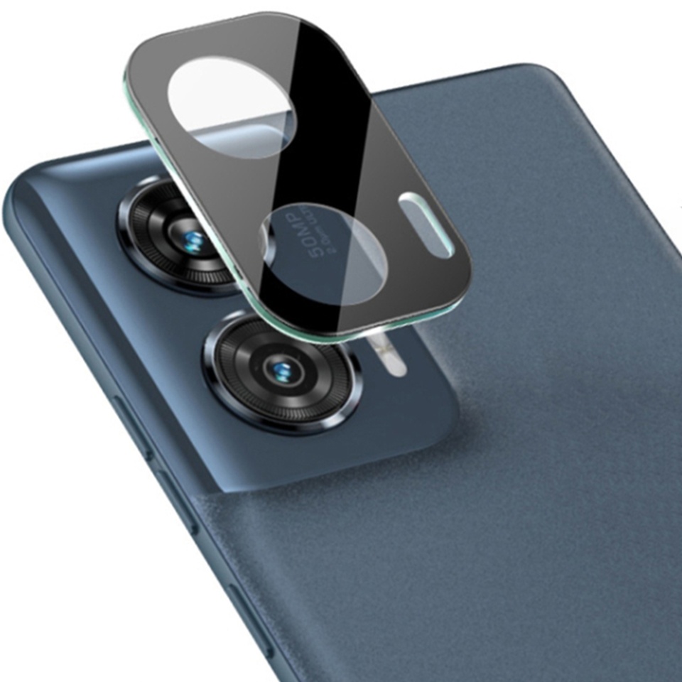 Folie camera pentru Motorola Edge 50 Fusion, SKYDDAR INNOVATION, Camera Glass Negru, set cu sticker