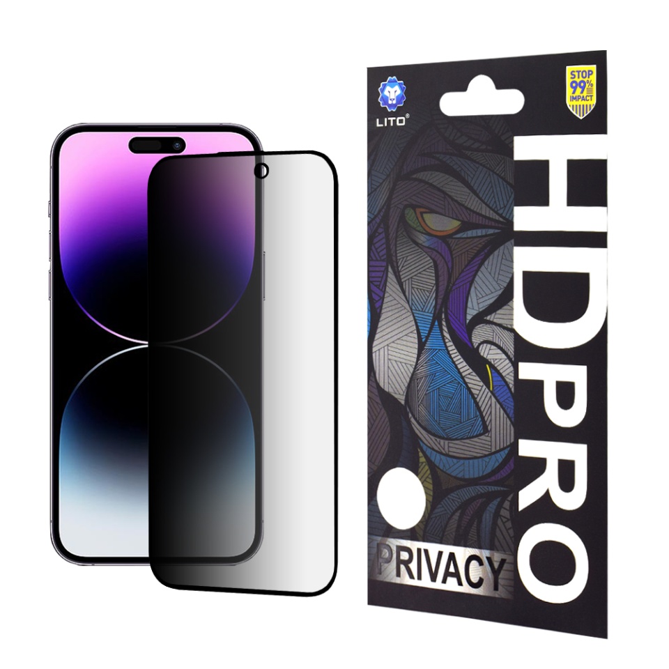 Folie de Sticla iPhone 14 Pro Max, Sticla Securizata, Lito, HD Pro, Privacy