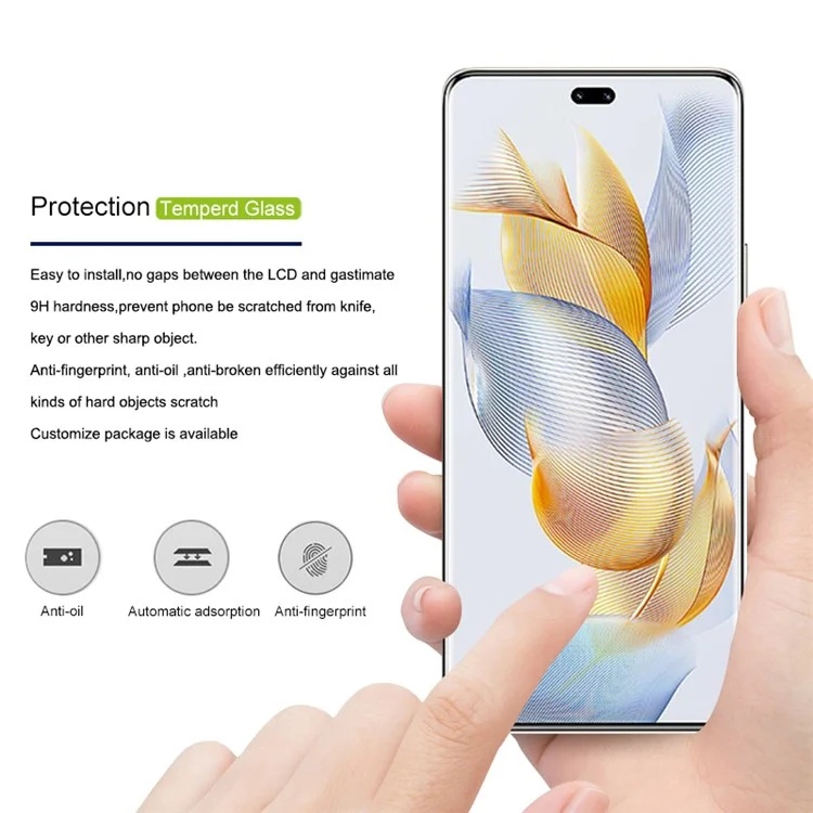 Folie pentru Honor 90 Pro, Sticla Securizata, Ultra HD, Protectie 9H, Montare Simplă, SKYDDAR 111D - Transparent - 2 | YEO