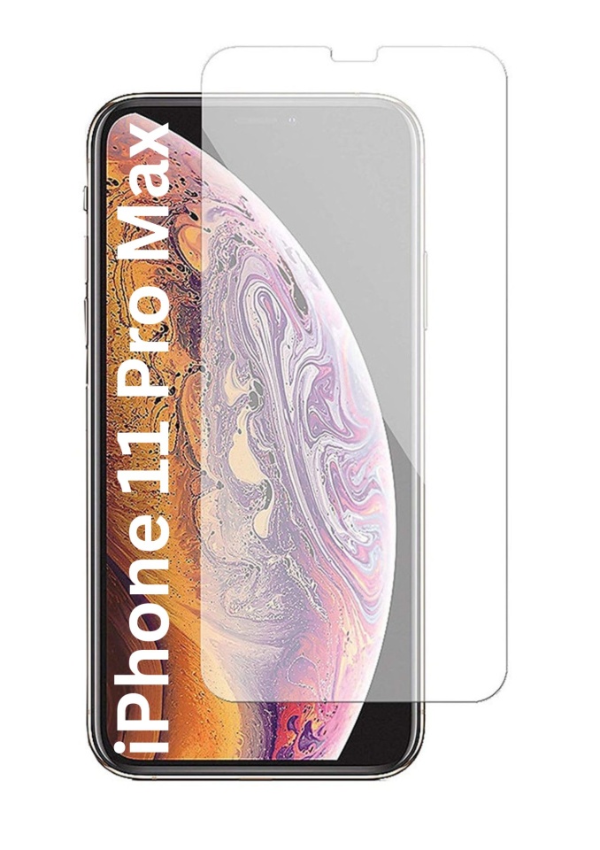Folie pentru iPhone 11 Pro Max / XS Max, SKYDDAR INNOVATION, Protectie 9H, 0.3mm, Clear Vision, set cu sticker, Transparent