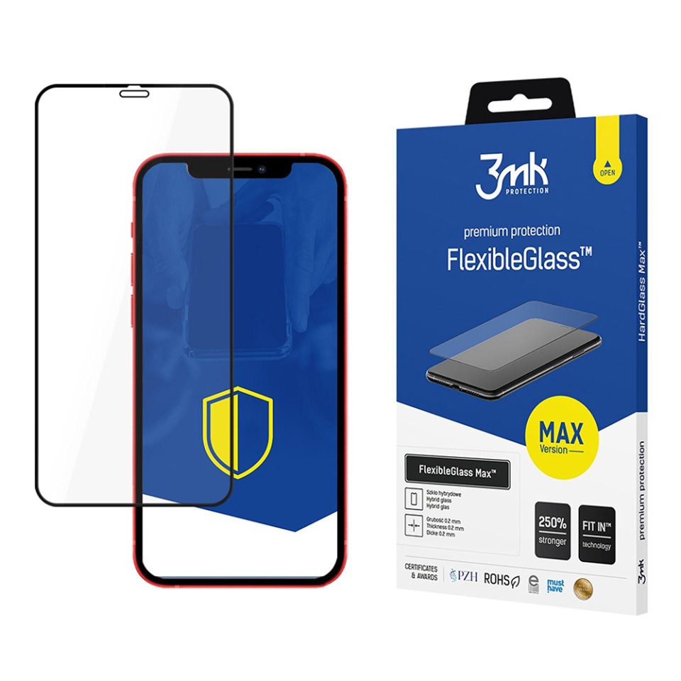 Folie pentru iPhone 12 / 12 Pro din silicon, 3mk FlexibleGlass, Transparent