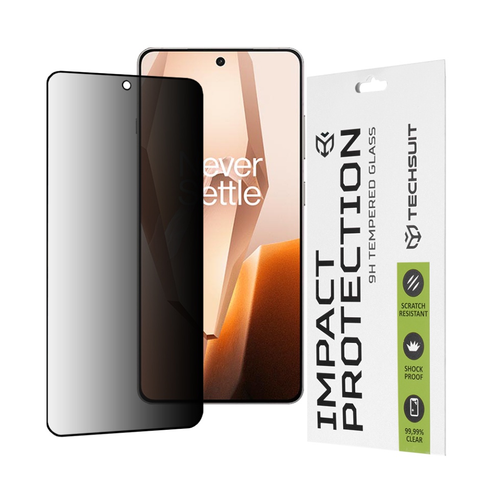 Folie pentru OnePlus 13R, Anti-spy Ultra HD, Protectie 9H, Montare Simplă, 111D, Privacy, set cu sticker