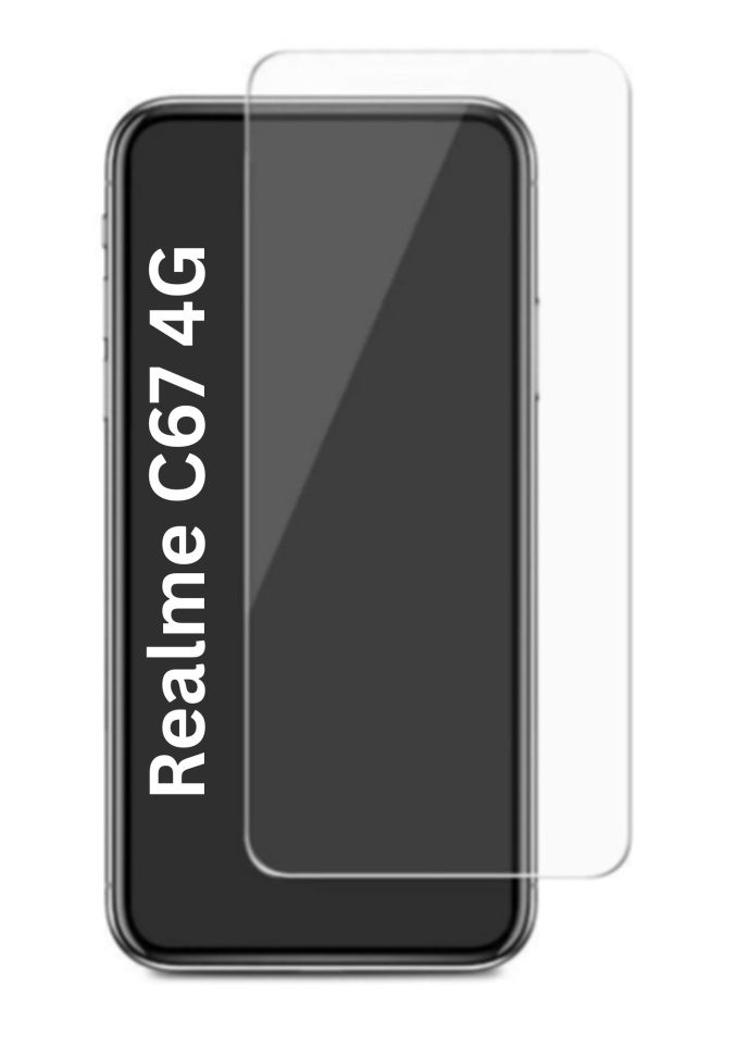 Folie pentru Realme C67 4G, SKYDDAR INNOVATION, Protectie 9H, 0.3mm, Clear Vision, set cu sticker, Transparent