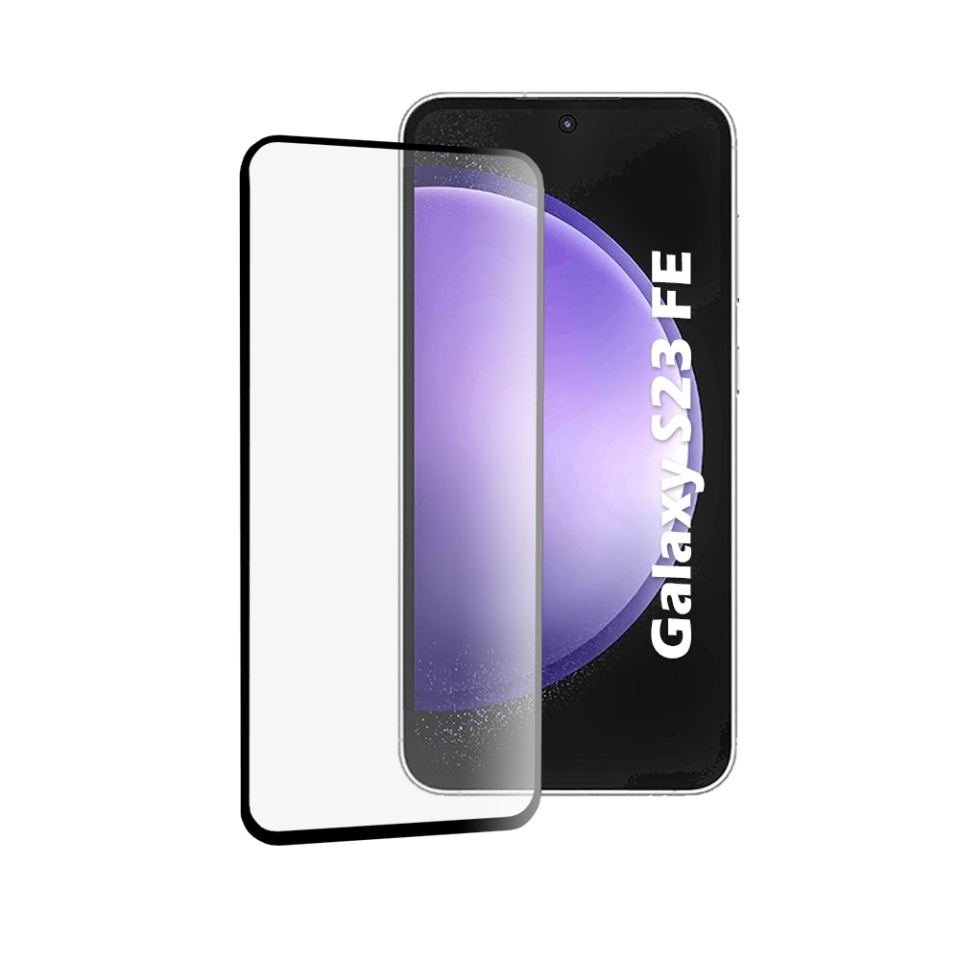 Folie pentru Samsung Galaxy S23 FE, Ultra HD, Protectie 9H, Montare Simplă, SKYDDAR 111D - Black Frame