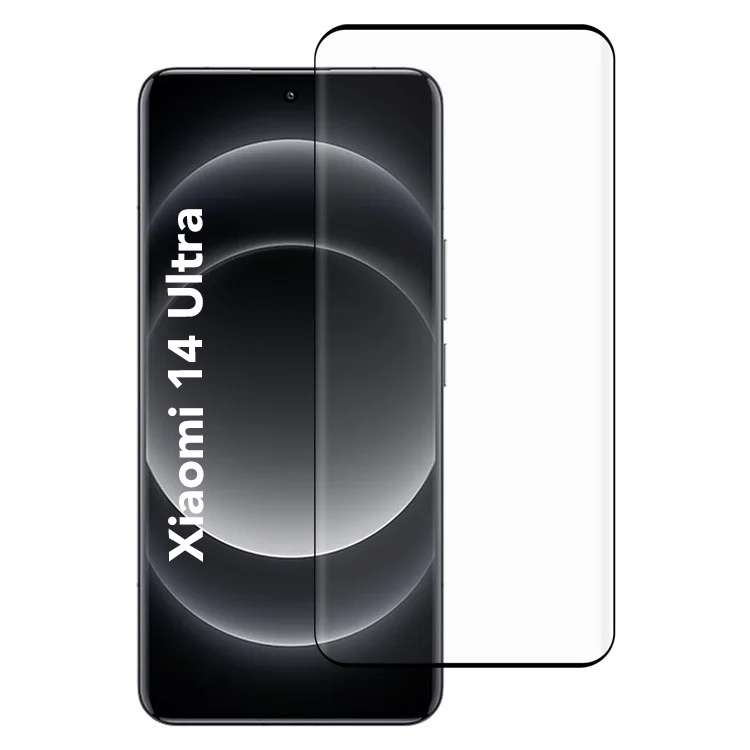 Folie pentru Xiaomi 14 Ultra, Ultra HD, Protectie 9H, Montare Simplă, SKYDDAR 111D - Black Frame