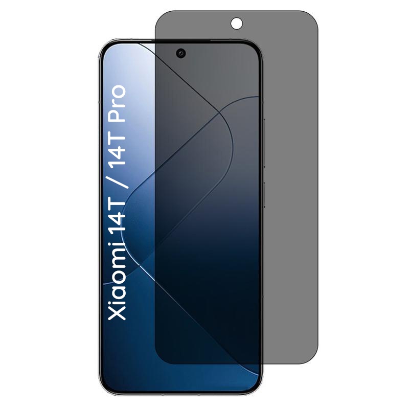Folie pentru Xiaomi 14T / 14T Pro, Anti-spy Ultra HD, Protectie 9H, Montare Simplă, SKYDDAR 111D Privacy - Black Frame