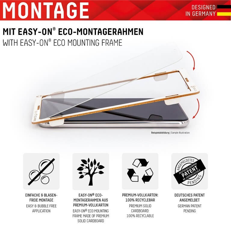 Folie Premium pentru Xiaomi Redmi Note 11S 5G, Displex, sticla securizata, cadru de monatare, priectat in Germania, Transparent - 2 | YEO