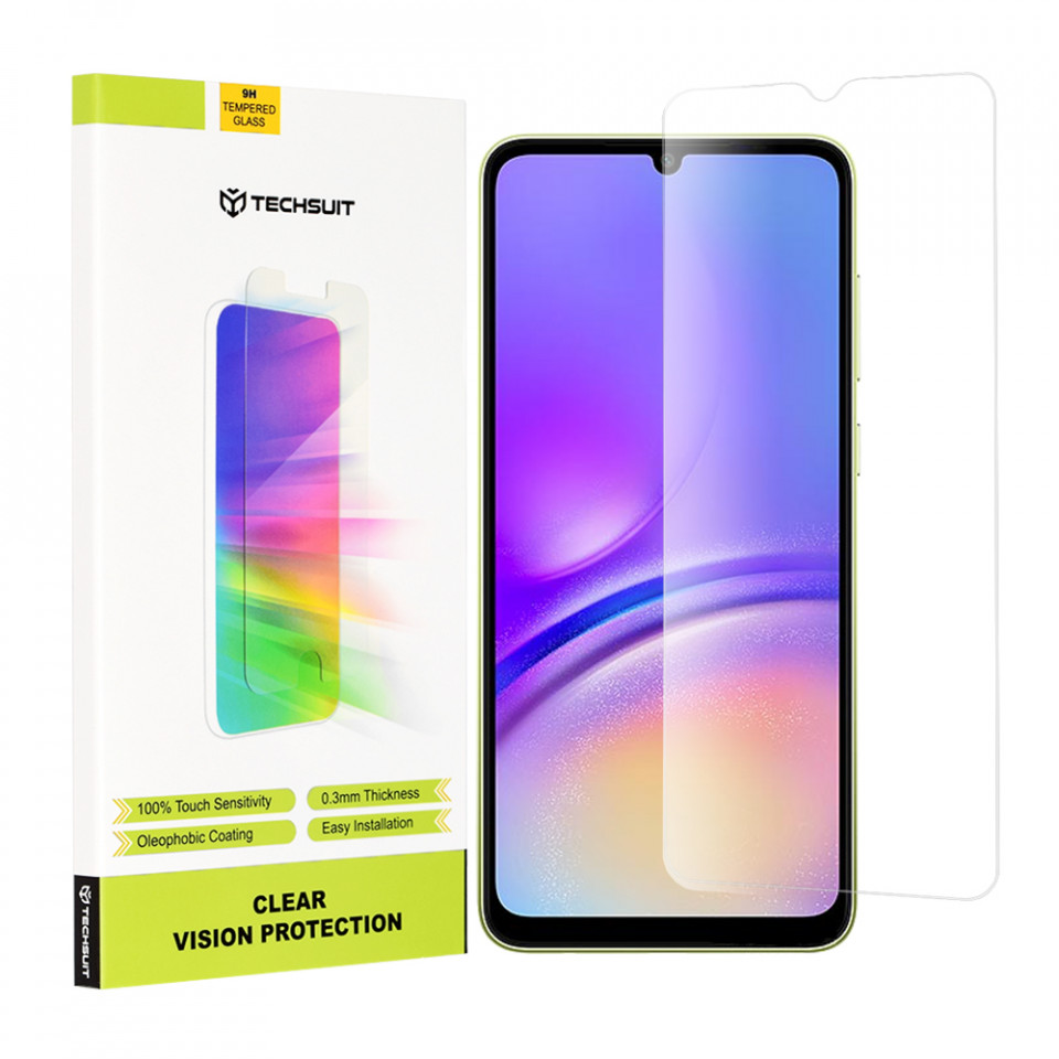 Folie Samsung Galaxy A05 din sticla securizata, Techsuit Clear - Transparent