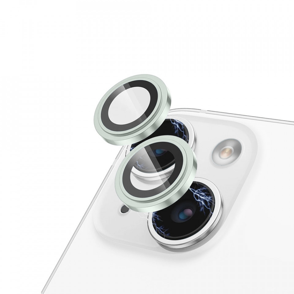 Folie Sticla Camera iPhone 15 / 15 Plus, Lito S+ Camera Glass Protector - Verde