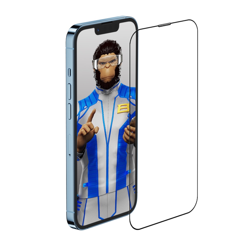 Folie Sticla pentru iPhone 13 / iPhone 13 Pro / iPhone 14 / iPhone 16e, Blueo, anti-Reflective HD Glass, Negru - 3 | YEO