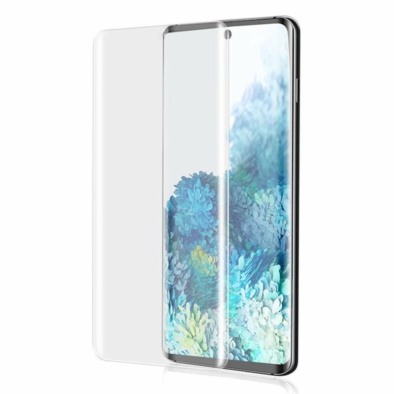Folie sticla Samsung Galaxy S22 Ultra, 3D cu adeziv, Skyddar UV - Transparent