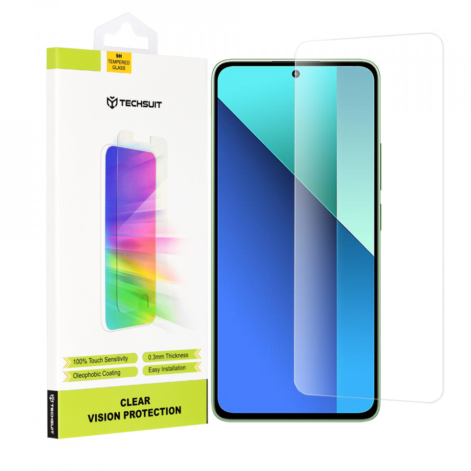 Folie Xiaomi Redmi Note 13 4G, Techsuit Clear Vision Glass - Transparent