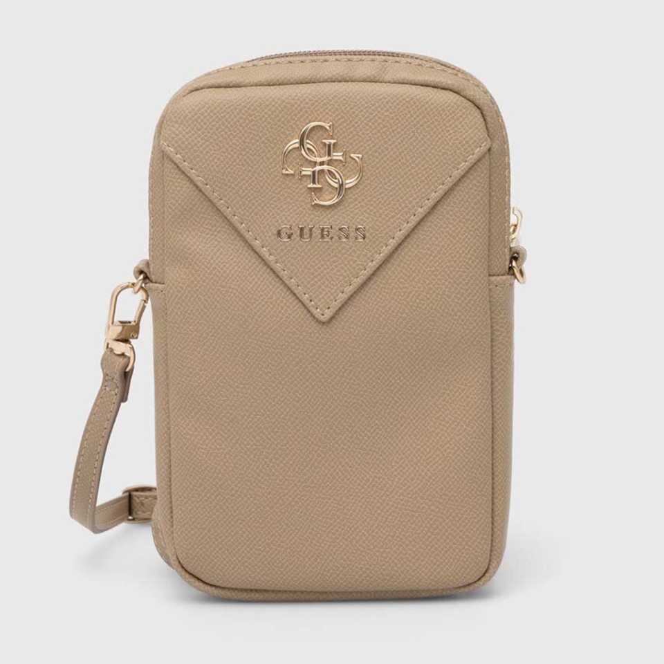 Geanta Guess, Piele Ecologica, Zip Triangle 4G, Auriu - 4 | YEO