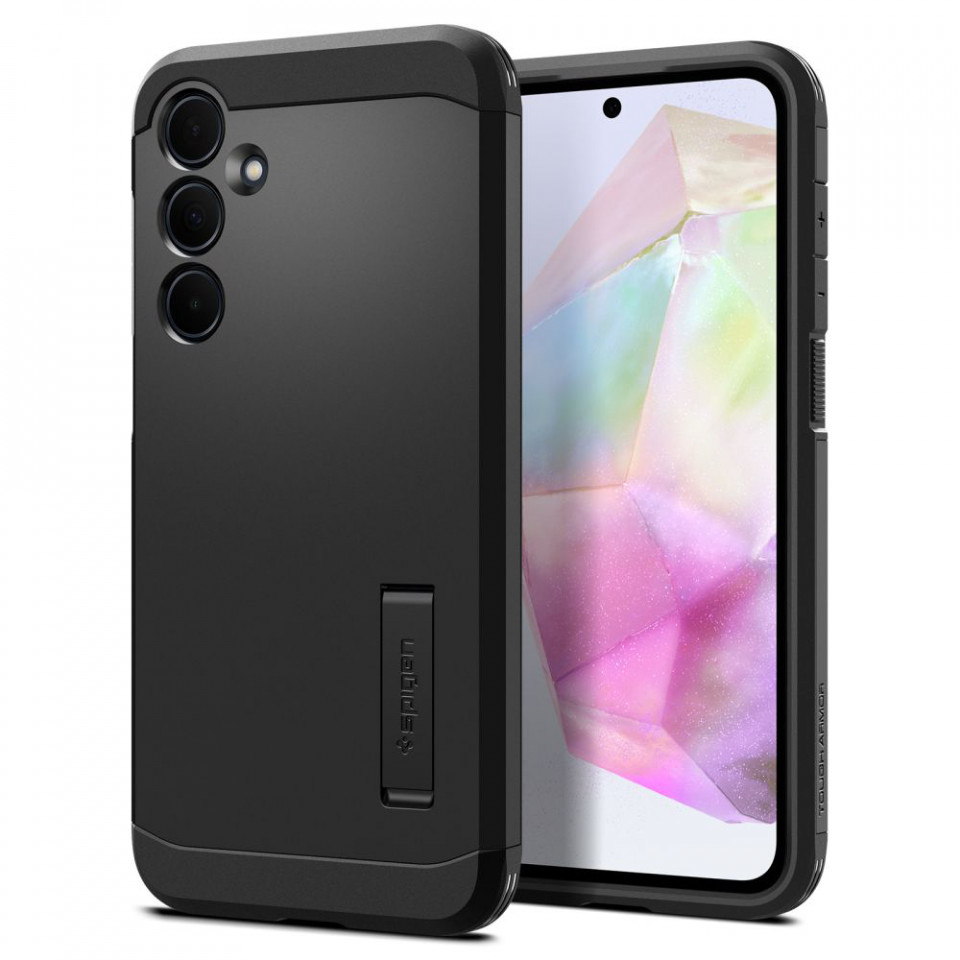 Husa Antisoc Samsung Galaxy A35 5G, Spigen Tough Armor - Negru