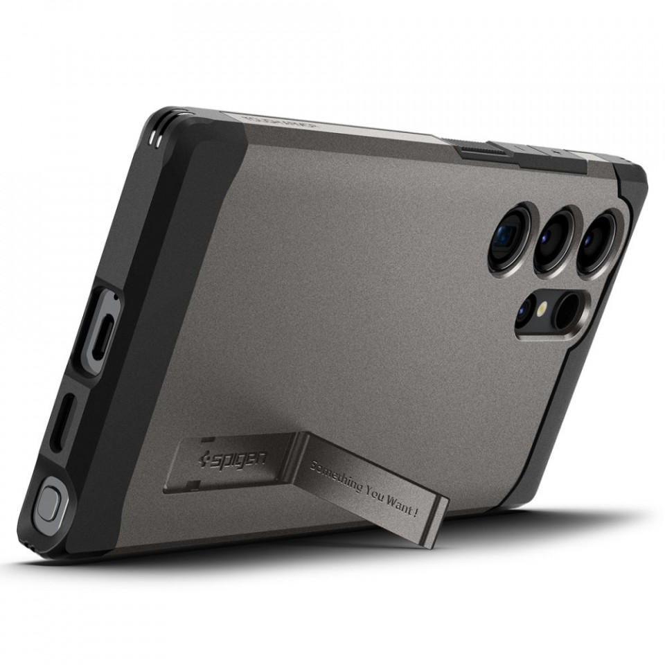 Husa Antisoc Samsung Galaxy S24 Ultra, Spigen Tough Armor - cenusiu - 3 | YEO
