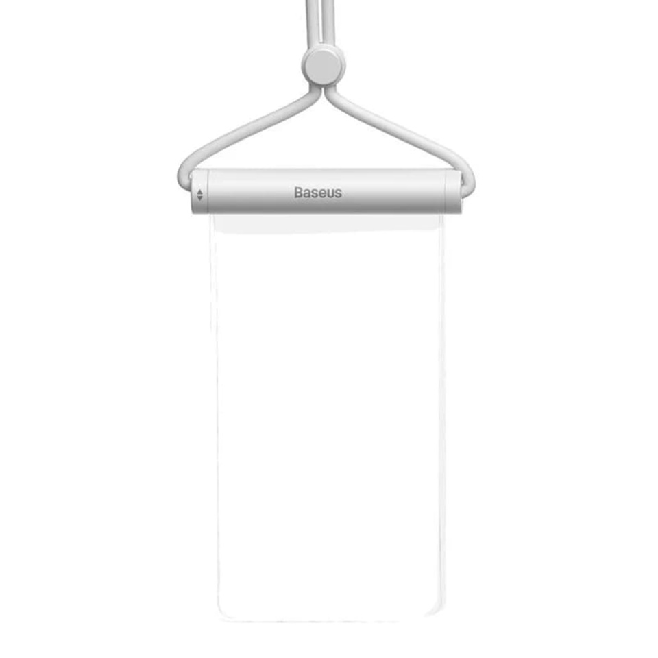 Husa de Telefon Waterproof Universala, Baseus P60263701, IPX8 adancime 30m, Lanyard inclus, Alb - 1 | YEO