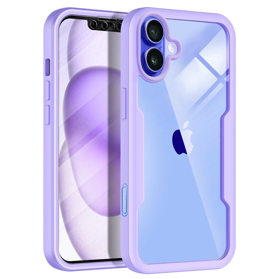 Husa + Folie pentru iPhone 16, SKYDDAR INNOVATION, [Pachet 360°] ColorVerse MagSafe, Mov, set cu sticker