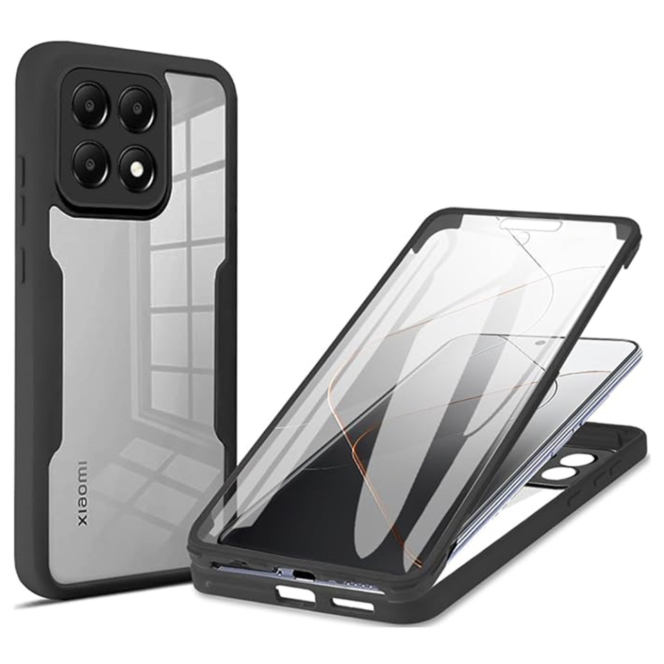 Husa + Folie pentru Xiaomi 14T, SKYDDAR INNOVATION, [Pachet 360°] ColorVerse, set cu sticker, Negru
