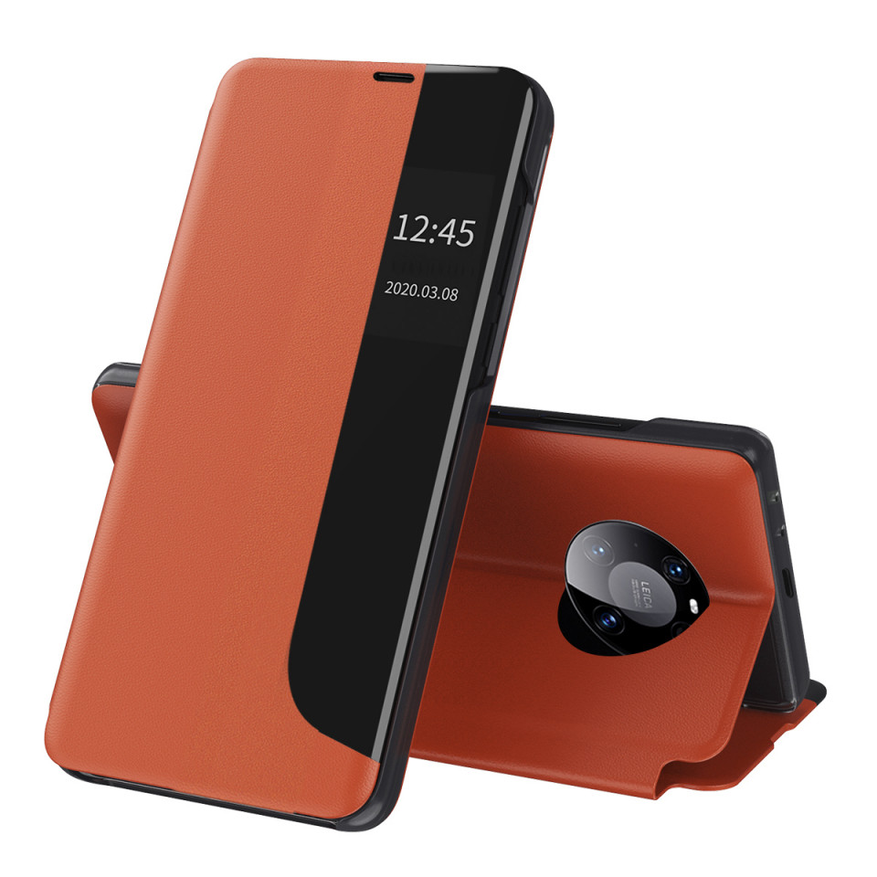 Husa Huawei Mate 40 Pro tip carte, Techsuit eFold - Portocaliu