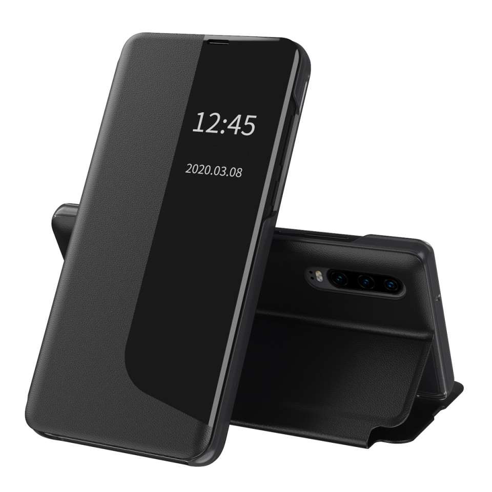 Husa Huawei P30 tip carte, Techsuit eFold - Negru