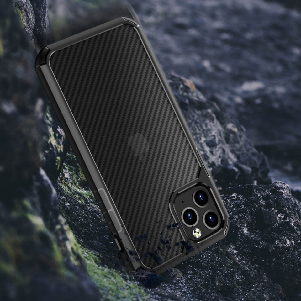 Husa Iphone 11 Pro Max, CarbonFuse, Techsuit - Negru - 4 | YEO