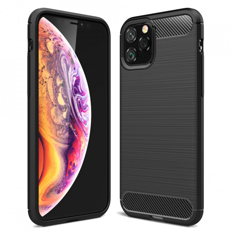 Husa iPhone 12 / 12 Pro, Carbon, Techsuit - Negru