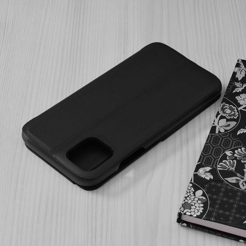 Husa iPhone 12 / 12 Pro tip carte, Techsuit eFold - Negru - 2 | YEO