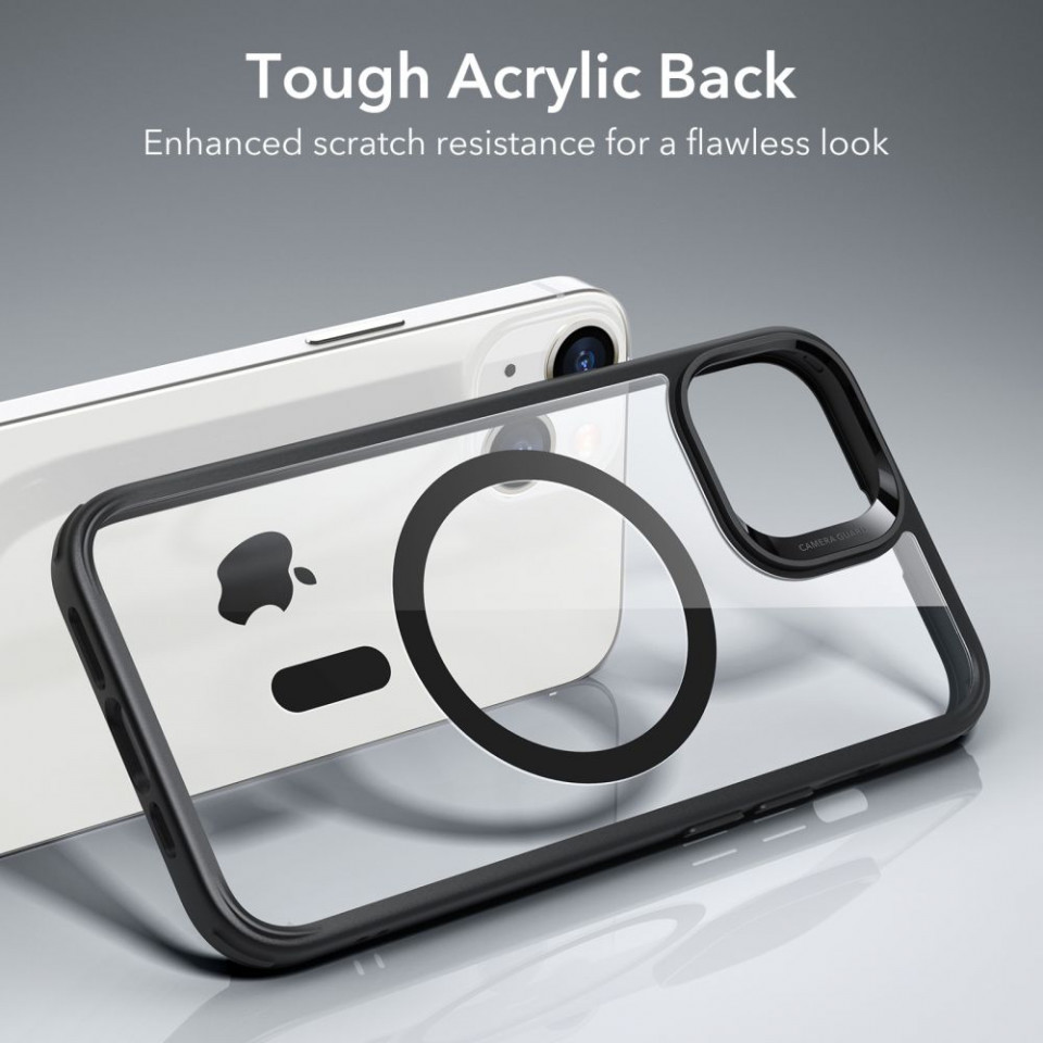 Husa iPhone 14 Plus, ESR Classic Hybrid HaloLock - Negru Transparent - 1 | YEO