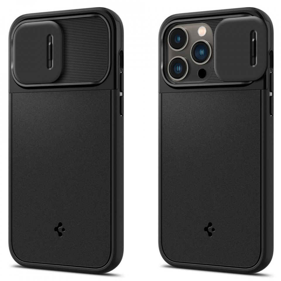 Husa iPhone 14 Pro Spigen Optik Mag Armor - Black - 1 | YEO